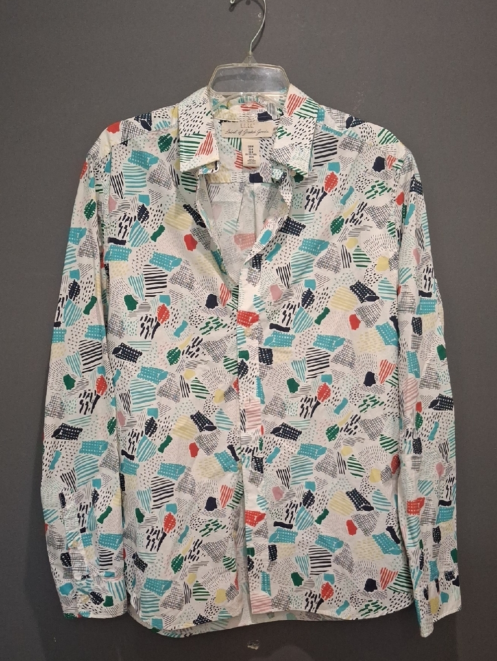 Women’s Multicolor Abstract Print Button Down Shirt